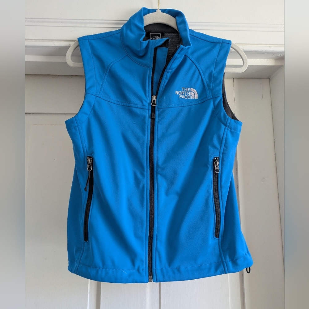 The North Face Vest- Blue w/Zipper Pockets & Adjustable Waist- S